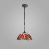 Firefly Single Downlighter Pendant 41cm Red/Pink