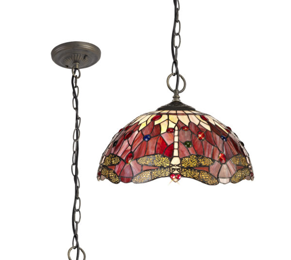 Firefly 3 Light Large Downlighter Pendant Red/Pink