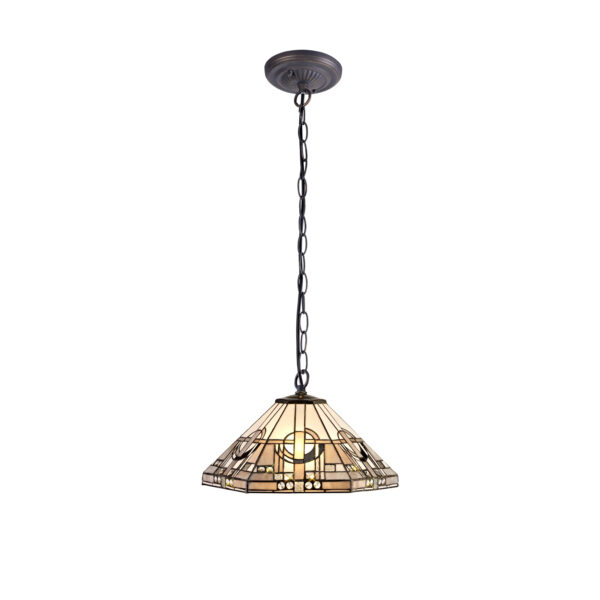 Inca Single Downlight Tiffany Pendant