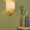 Raul Monkey Wall Light Gold With Shade