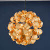 Ayna 6 Light Single Pendant Real Ash Veneer Satin Nickel