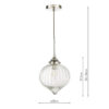 Mya Pendant Polished Nickel Glass