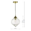 Mya Pendant Antique Brass Glass