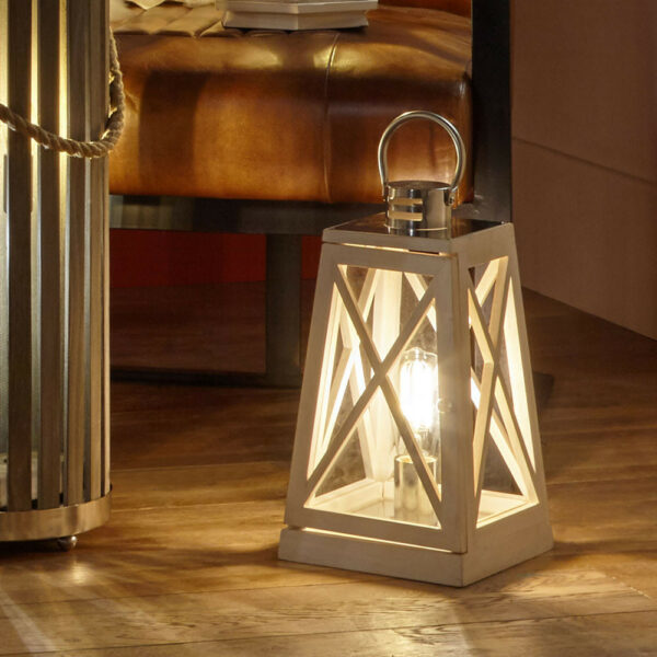 White Lantern Table Lamp
