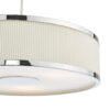 Alvaro 3 Light Single Pendant Polished Chrome Ivory