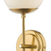 Bombazine Wall Light Natural Brass Opal Glass