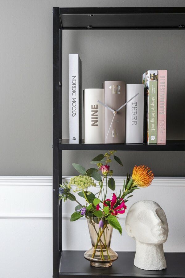 Table Clock Book Grey