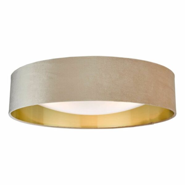 Nysa 3 Light Flush Velvet Taupe Shade 60cm