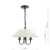 Sivan 3 Light Pendant Matt Black With Shade