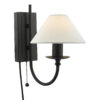 Sivan Plugged Wall Light Matt Black With Shade