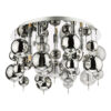 Thora 5 Light Flush Polished Chrome Smoked Glass