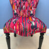 Hot Pink Botanical Chair - Front View