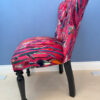 Hot Pink Botanical Chair - Side View