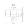 Meyer 3 Light Semi-Flush Dimensions