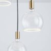 Nimbus 3 Light Cluster - Gold with clear bulbs - close up