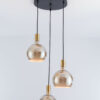 Nimbus 3 Light Cluster - Gold with smoke bulbs