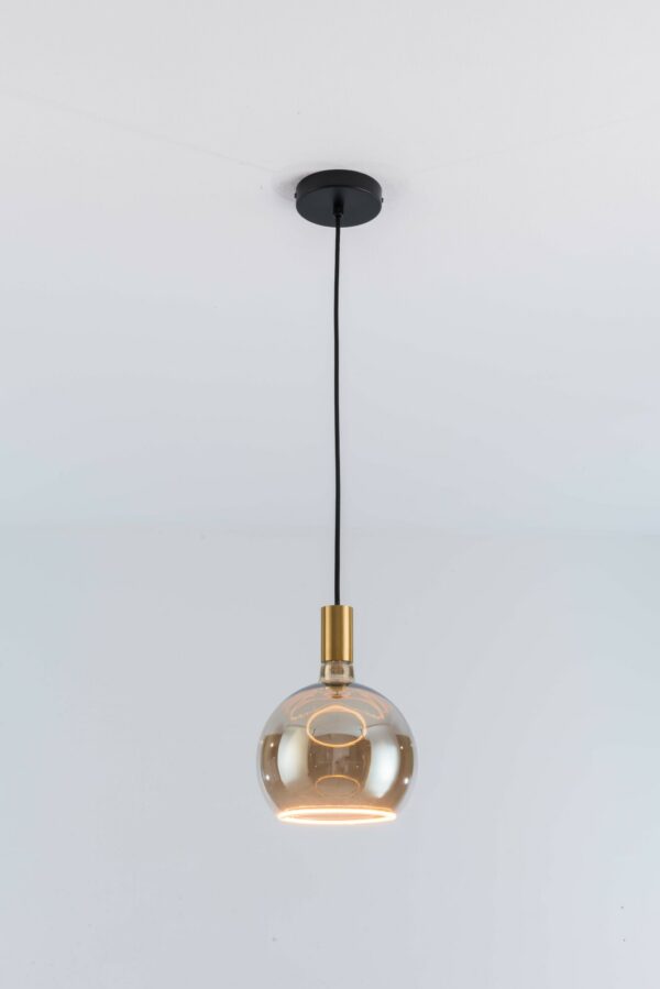 Nimbus Single Pendant - Gold with smoked bulb