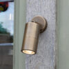 Ortega Outdoor Single Spotlight Natural Brass IP65