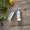 Ortega Outdoor 2 Light Wall Spotlight Aluminium IP65