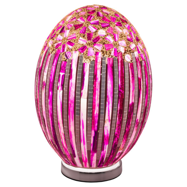 Large Mosaic Glass Egg Lamp – Rose Deco