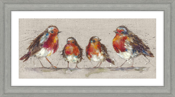 AK12311 Robin Family - 45 x 25cm